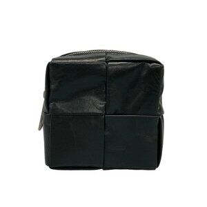 Auth BOTTEGA VENETA Cassette - Dark Green Leather Bum Bag